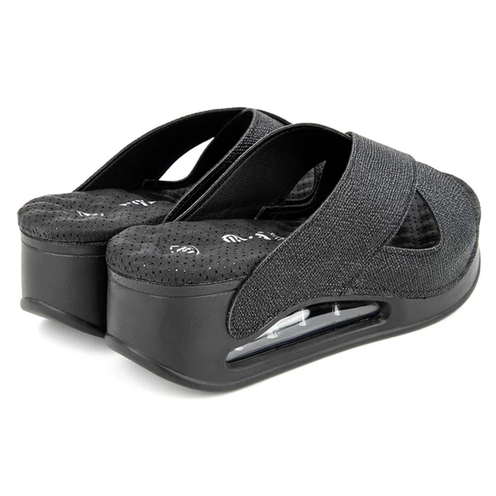 Muya Penelope Air Max Tabanlı Kadın Terlik - Penelope - Desenli siyah - 37