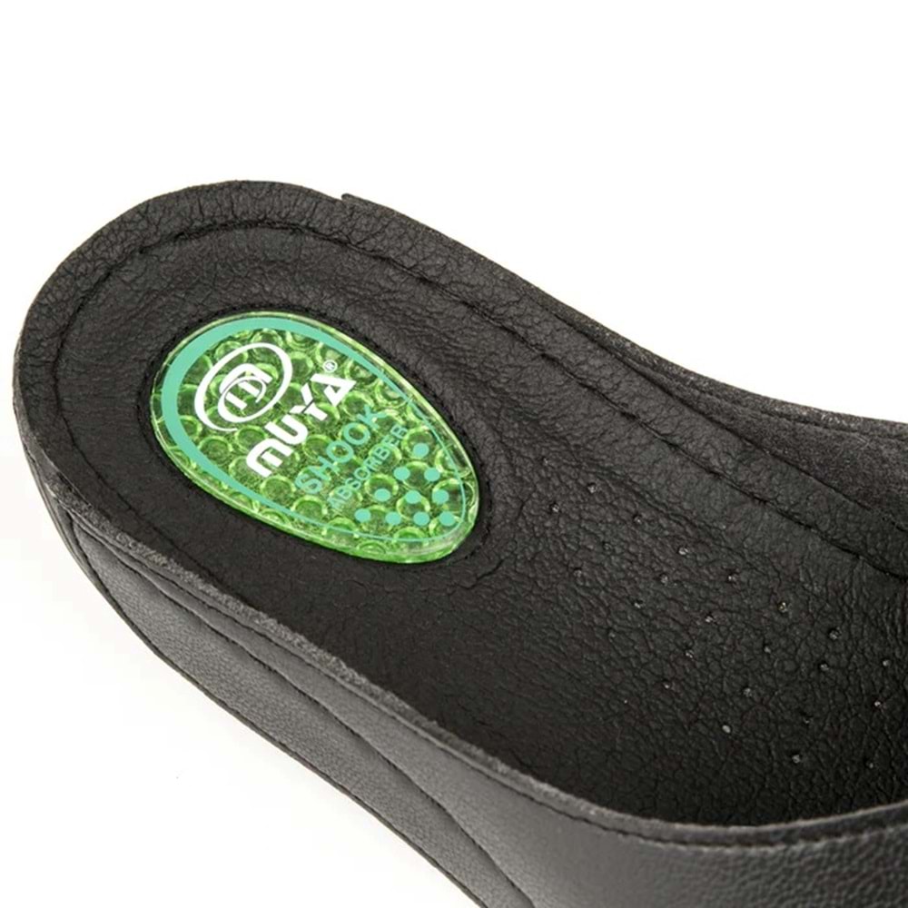 Muya Cyrus Anatomik Tabanlı Topuk Dikeni Jelli Kadın Terlik - Siyah - 41