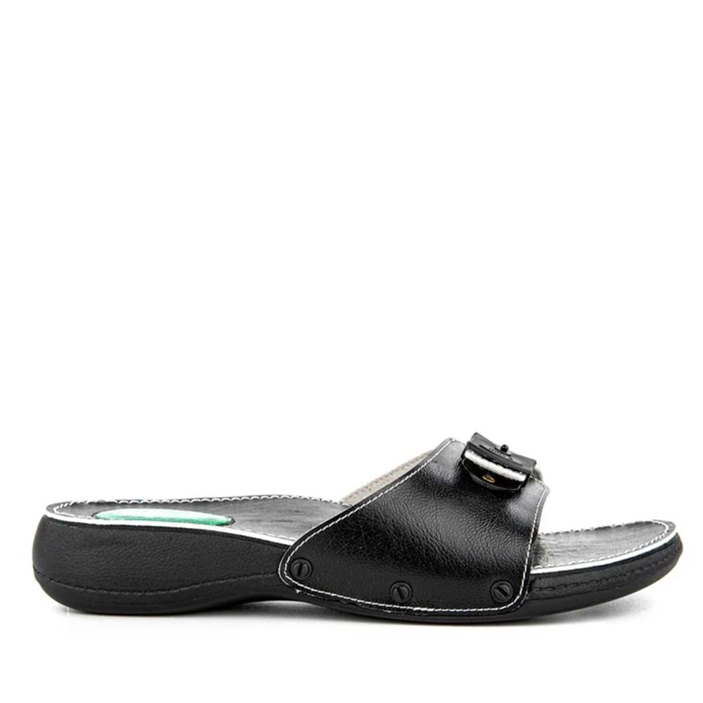 Muya Phare Klasik Anatomik Taban Jel Destekli Kadın Terlik - Siyah - 35