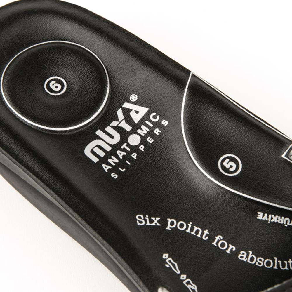 Muya Candy 6 Nokta Anatomik Taban Tokalı Kadın Terlik - Siyah - 36