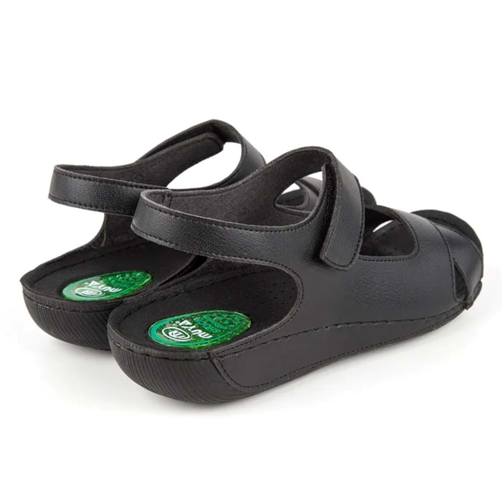 Muya Capella Anatomik Taban Jel Destekli Hafif Kadın Sandalet - Siyah - 36