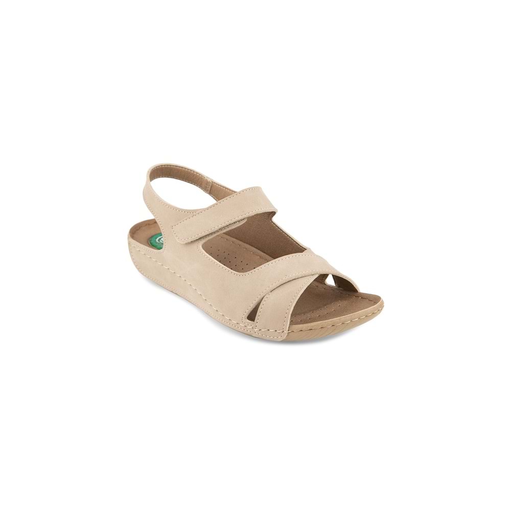 Muya Capella Anatomik Taban Jel Destekli Hafif Kadın Sandalet - Vizon - 40