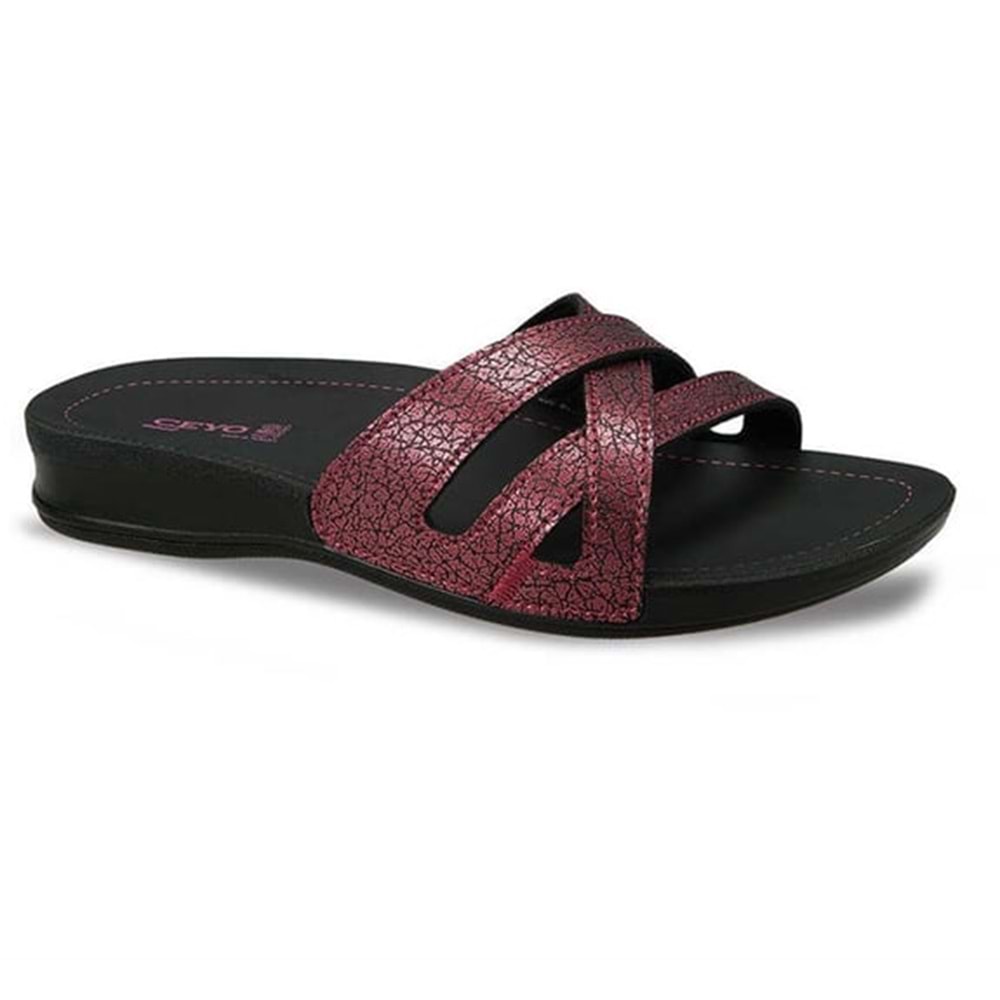 Ceyo 9942-1 Tam Ortopedik Islak Zemin Kadın Terlik - Bordo - 40