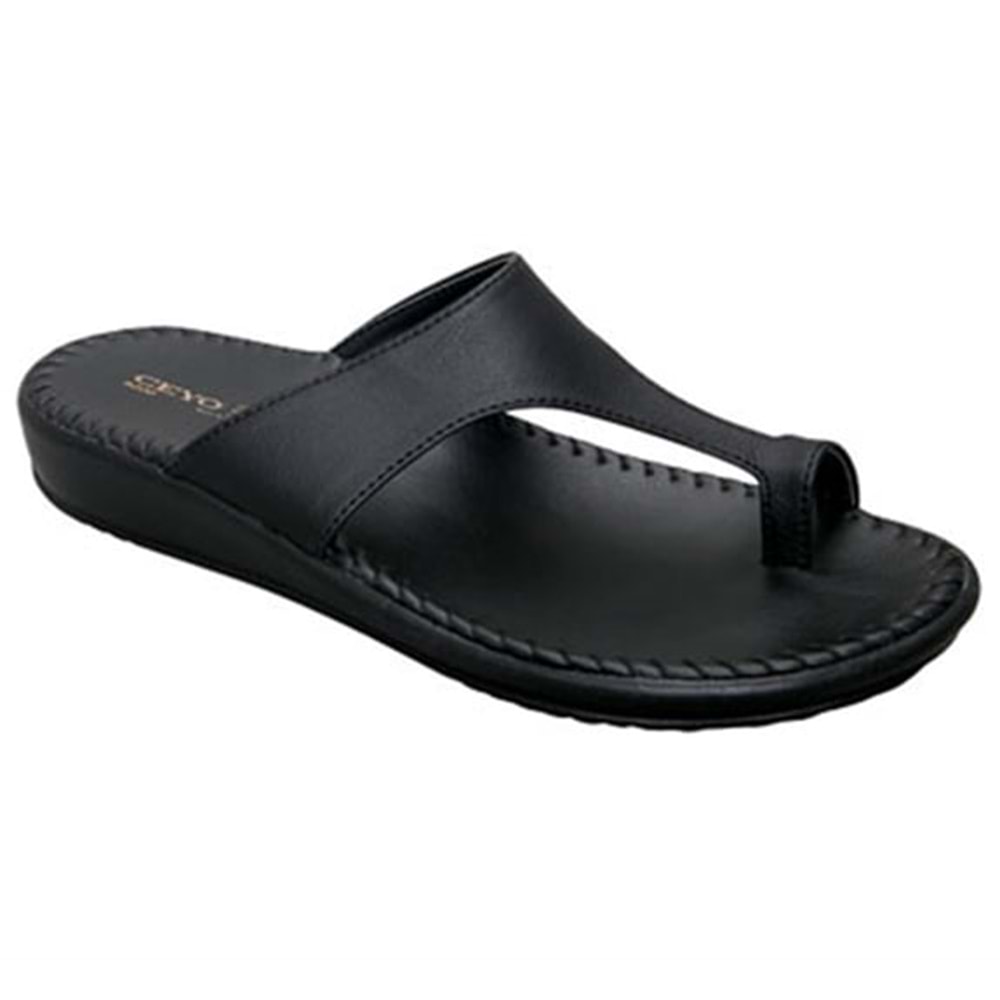 Ceyo 9200-2 Tam Ortopedik Tek Parmak Kadın Terlik - Siyah - 40