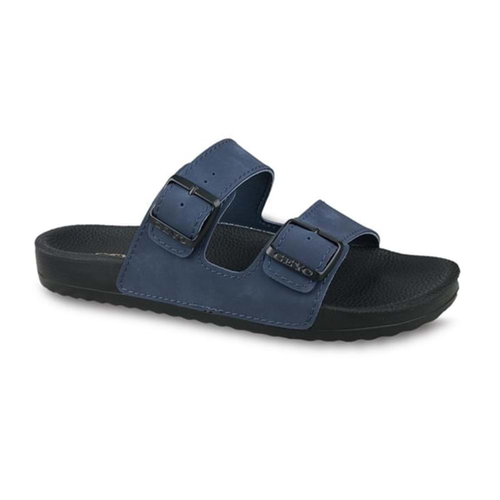 Ceyo Bahama-10 Tam Ortopedik Çift Bantlı Erkek Terlik - lacivert - 40