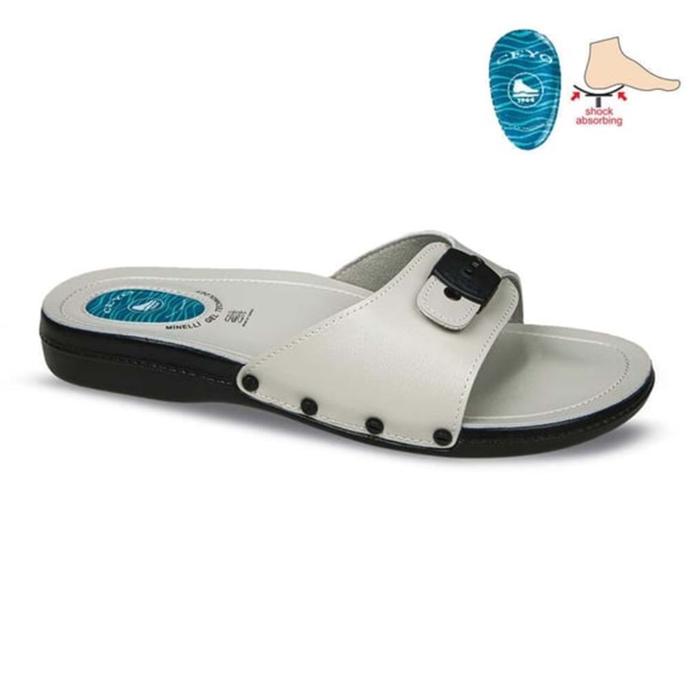 Ceyo 6300-1 Klasik Tam Ortopedik Jel Destekli Erkek Terlik - Bej - 42