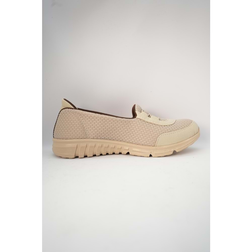 Kristal Kr.46 Anatomik Memory Taban Lastikli Kadın Ayakkabı - Bej - 37