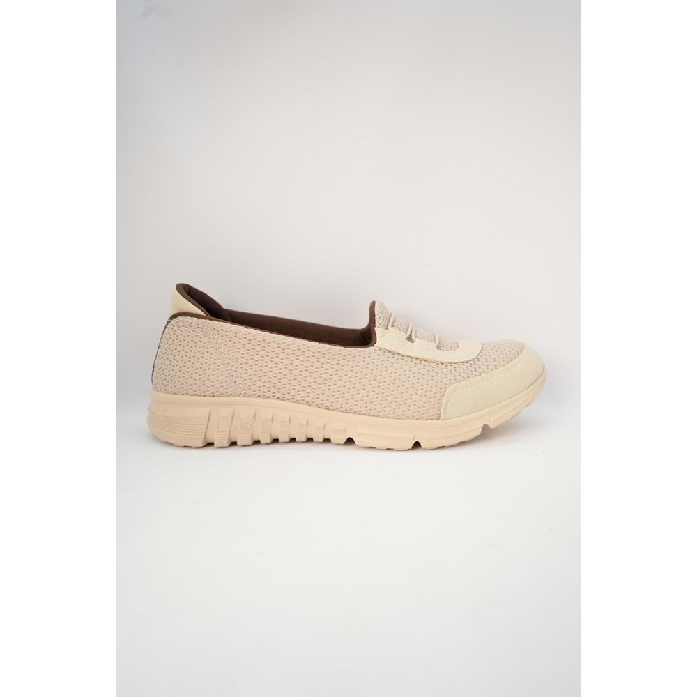 Kristal Kr.46 Anatomik Memory Taban Lastikli Kadın Ayakkabı - Bej - 37