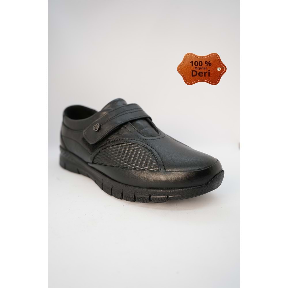 Kristal Kr.56 Tam Otopedik Taban Kemik Çıkıntısı Cırtlı İçi Dışı Hakiki Deri Kadın Ayakkabı