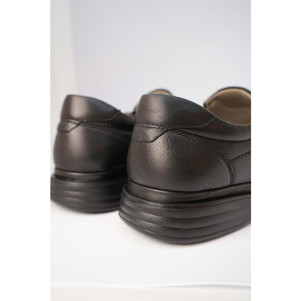 Kristal Dim.208-L Tam Ortopedik İçi Dışı Hakiki Deri Hafif Erkek Ayakkabı - Siyah - 41