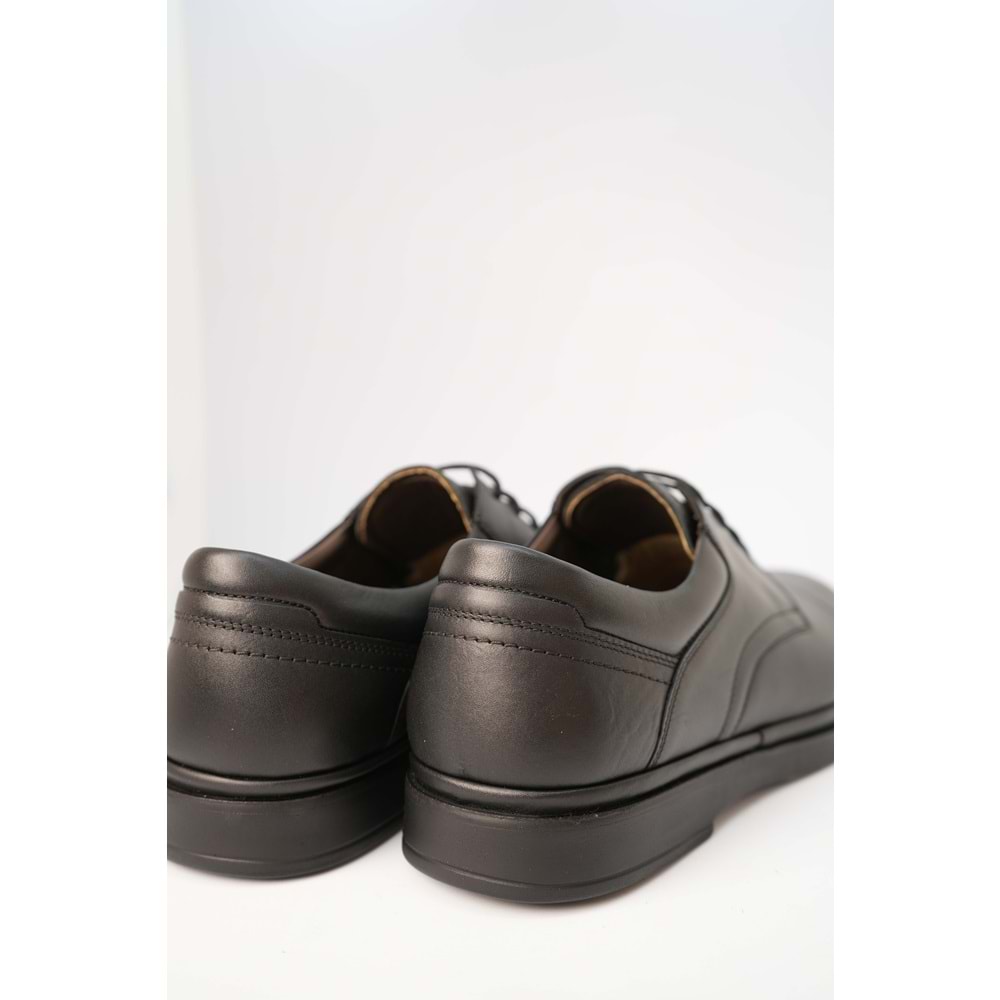 Kristal Dim.105-2 Tam Ortopedik İçi Dışı Hakiki Deri Şık Geniş Kalıp Erkek Ayakkabı - Siyah - 43