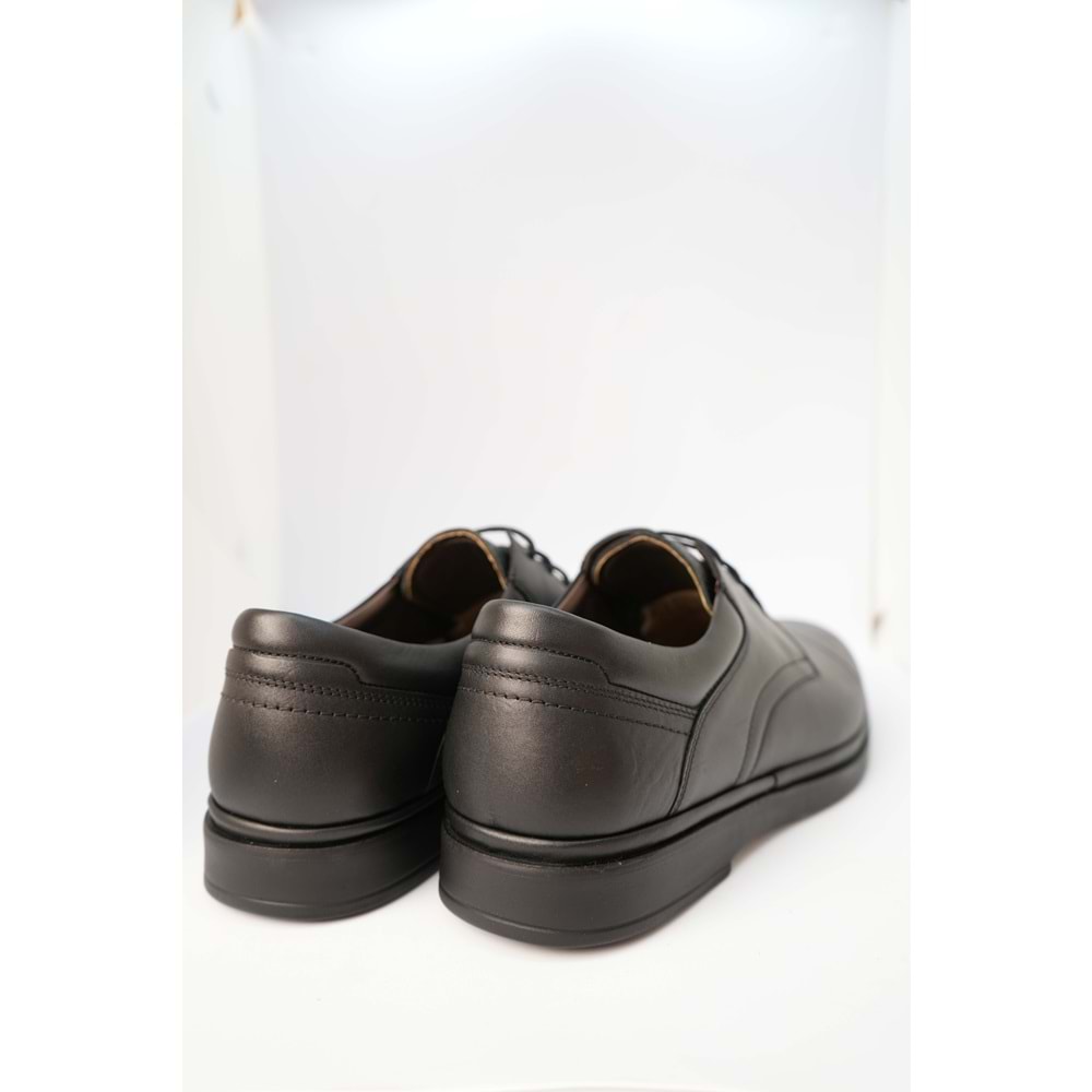 Kristal Dim.105-2 Tam Ortopedik İçi Dışı Hakiki Deri Şık Geniş Kalıp Erkek Ayakkabı - Siyah - 43