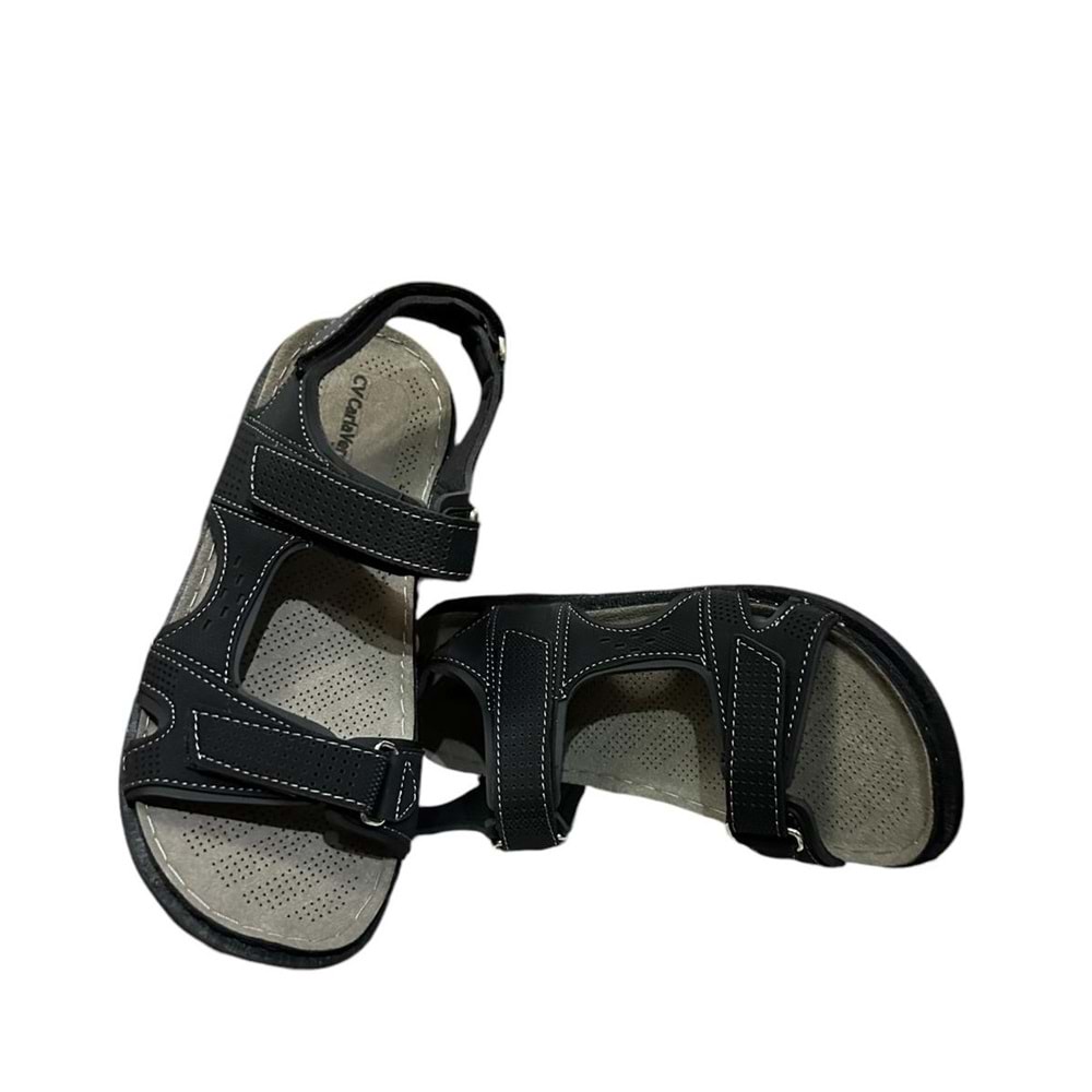 Kristal Cv.240105.50.E Anatomik Taban Erkek Sandalet - Siyah - 40