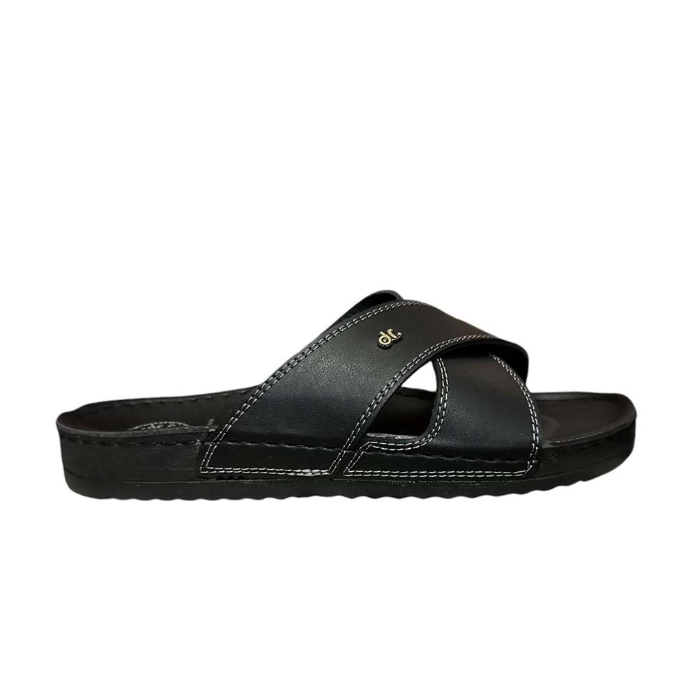 Kristal Cv.140160.50 Isl Anatomik Taban Çapraz Erkek Terlik - Siyah - 40