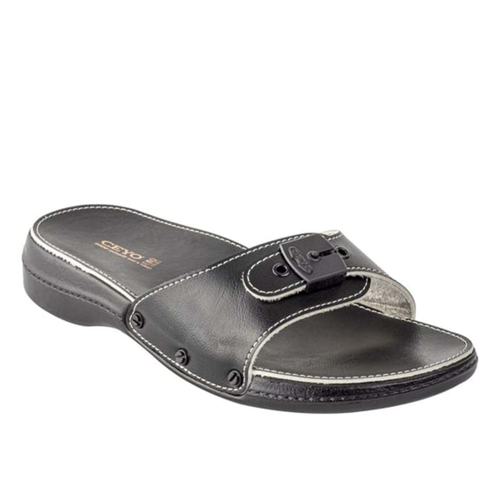 Ceyo 6500 Klasik Tam OrtopediK Kadın Terlik - Siyah - 35