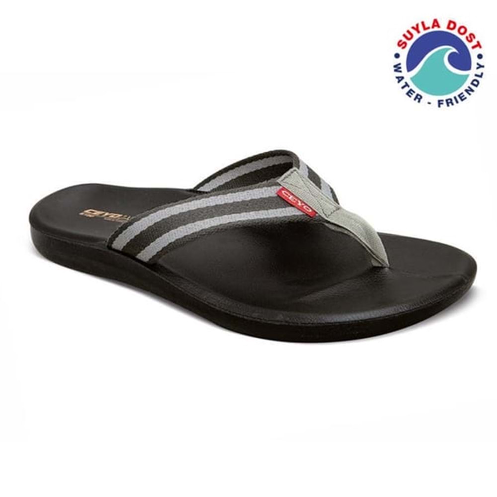 Ceyo 6100-13 (40-46) Tam Ortopedik Parmak Arası Erkek Terlik - Gri - 40