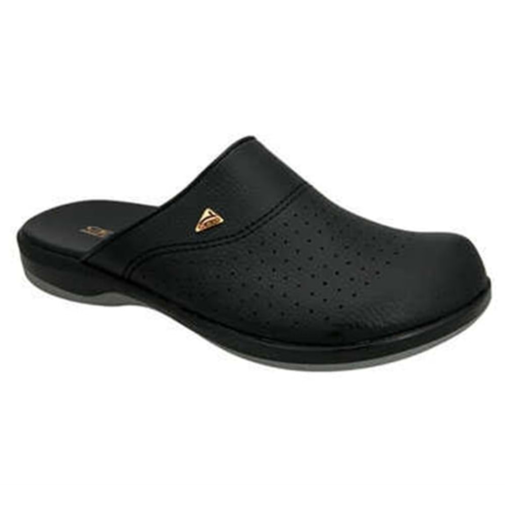 Ceyo 9846-Flex Tam Ortopedik Kaymaz Taban Sabo Erkek Terlik - Siyah - 40