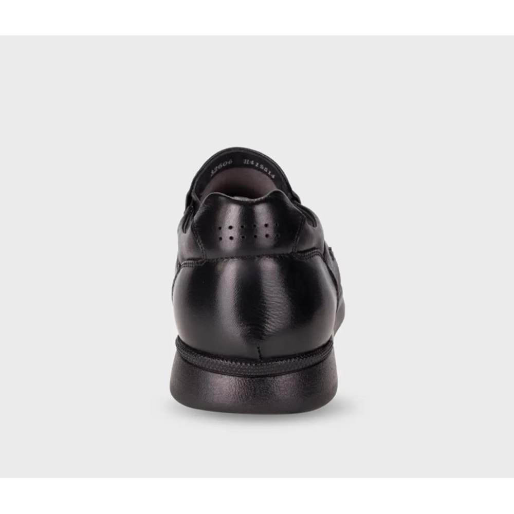 Forellı Hoka-H Tam Ortopedik İçi Dışı Hakiki Deri Kemik Çıkıntısı İçin Erkek Ayakkabı - Siyah - 41