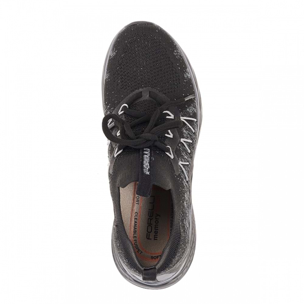 Forelli NIL-G Comfort Tam Ortopedik Kadın Spor Ayakkabı - Siyah - 40