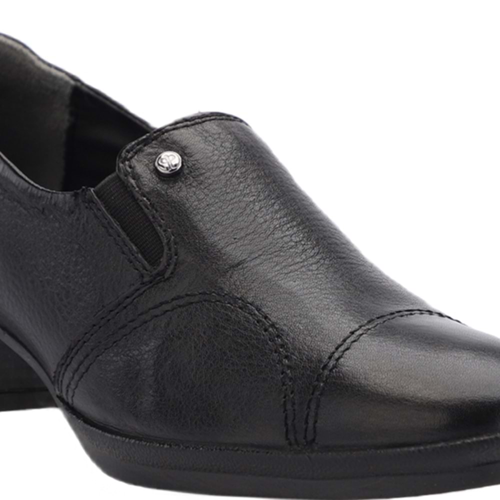 Forellı Pıloyd-G Comfort Tam Ortopedik İçi Dışı Hakiki Deri Ökçeli Kadın Ayakkabı - Siyah - 40