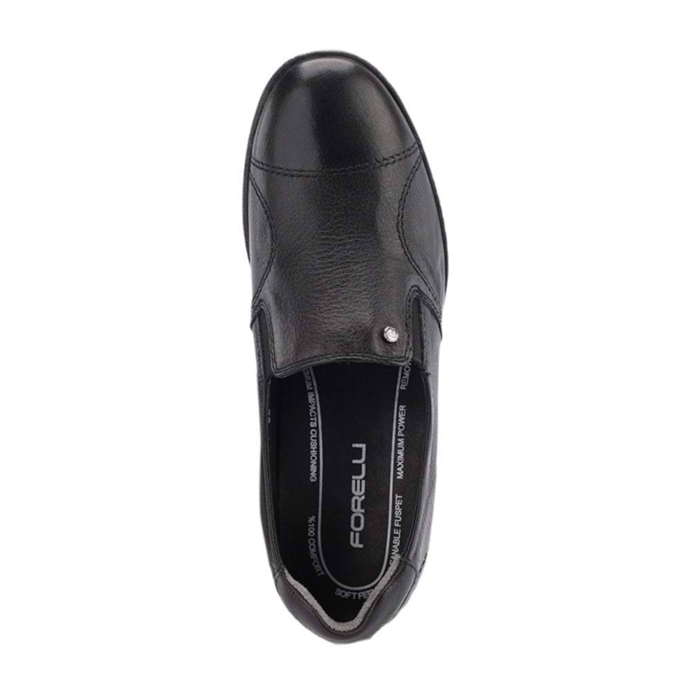 Forellı Pıloyd-G Comfort Tam Ortopedik İçi Dışı Hakiki Deri Ökçeli Kadın Ayakkabı - Siyah - 40