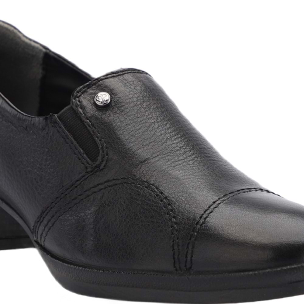 Forellı Pıloyd-G Comfort Tam Ortopedik İçi Dışı Hakiki Deri Ökçeli Kadın Ayakkabı - Siyah - 41