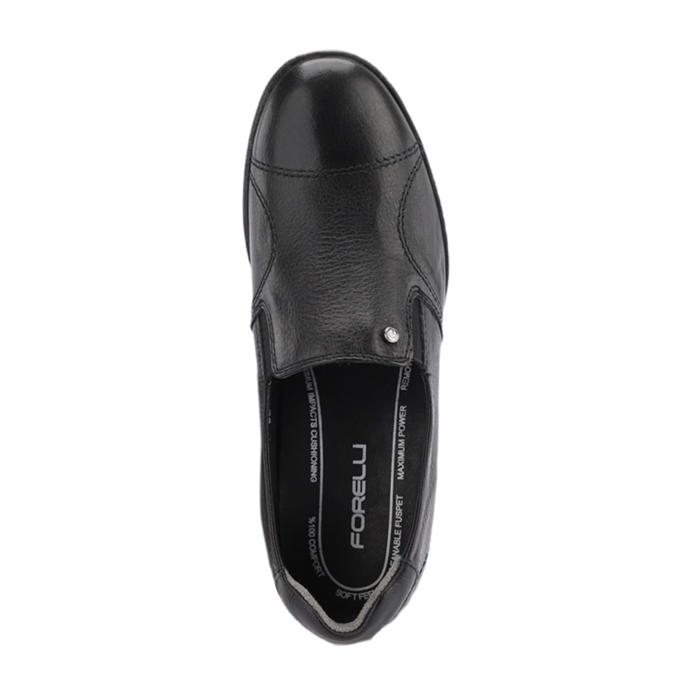 Forellı Pıloyd-G Comfort Tam Ortopedik İçi Dışı Hakiki Deri Ökçeli Kadın Ayakkabı - Siyah - 41