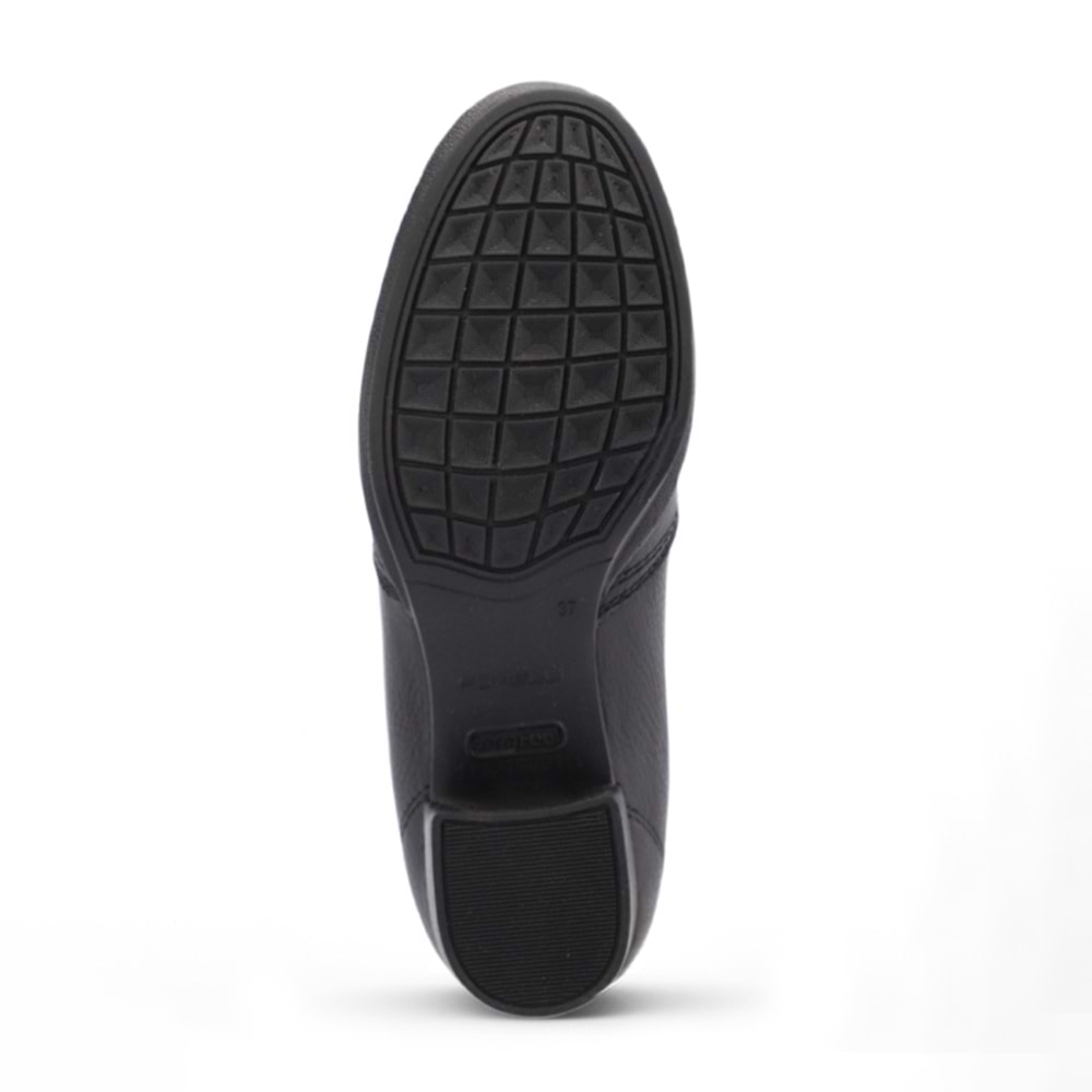 Forellı Pıloyd-G Comfort Tam Ortopedik İçi Dışı Hakiki Deri Ökçeli Kadın Ayakkabı - Siyah - 41