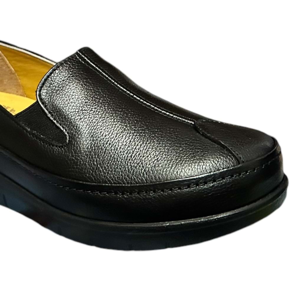 Kristal Mr.04 Anatomik İçi Dışı Hakiki Deri Kadın Ayakkabı - Mr.04 - Siyah - 38