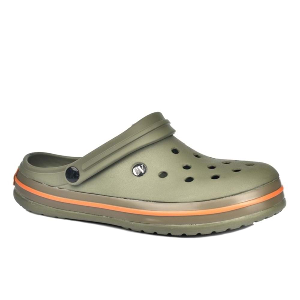 Kristal Crcl. Önü Kapalı Yumuşak Tabanlı Erkek Terlik - Crcl. - Haki - 42