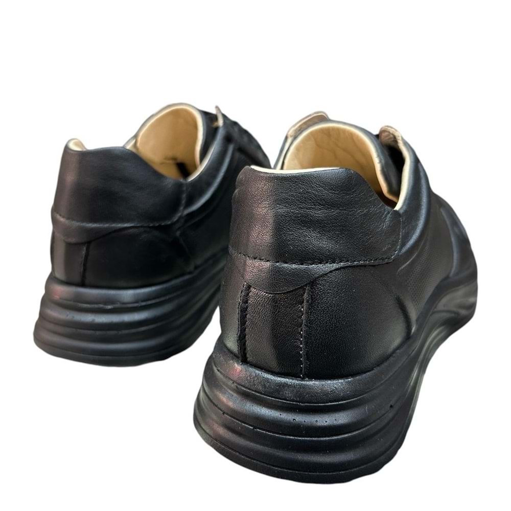 Dia 030 Diyabetik Şeker Hastaları İçin İçi Dışı Hakiki Deri Kadın Ayakkabı - 030 - Siyah - 36