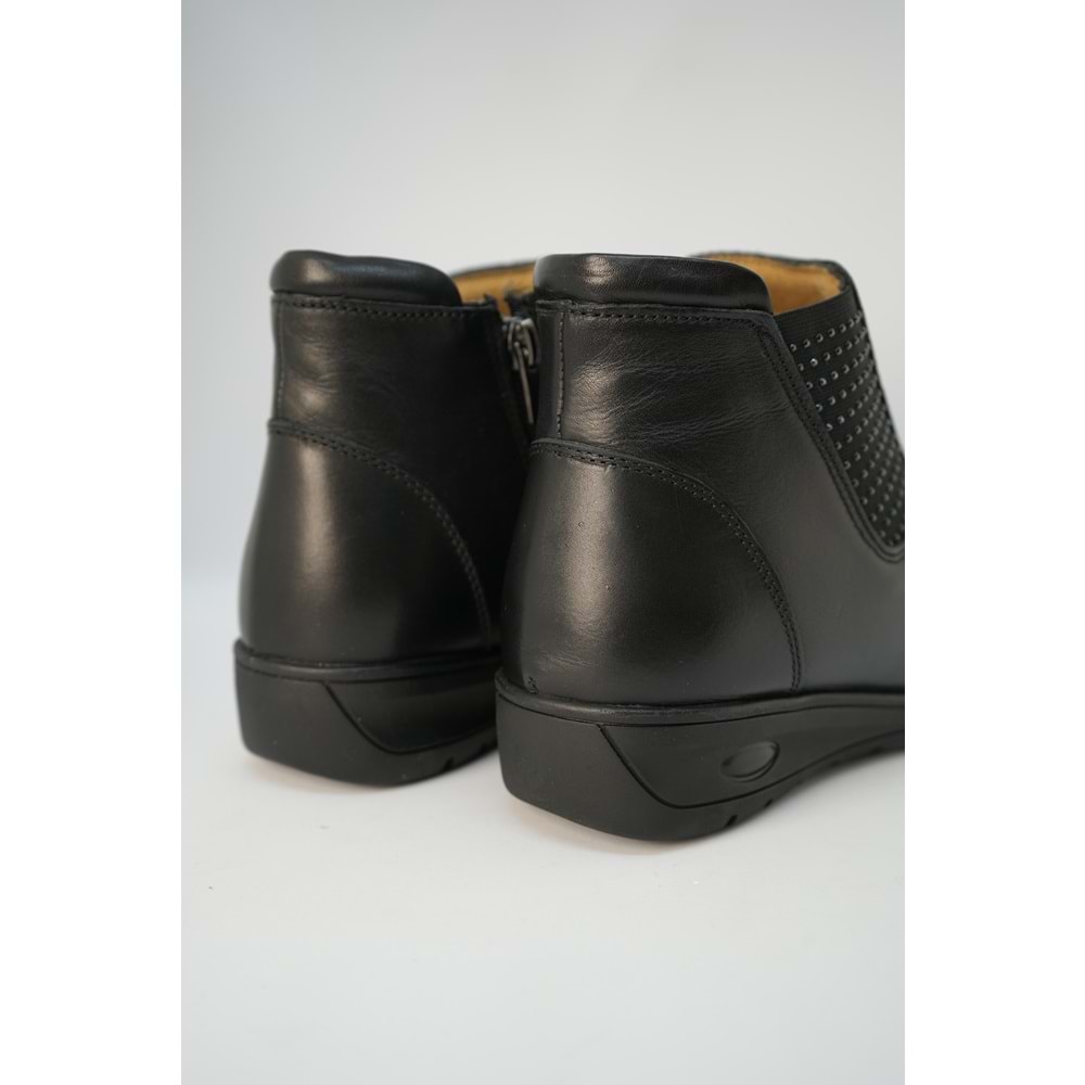 Kristal Dr.280 Tam Ortopedik Hakiki Deri Sıcak Astar Kadın Bot - Dr.280 - Siyah - 40