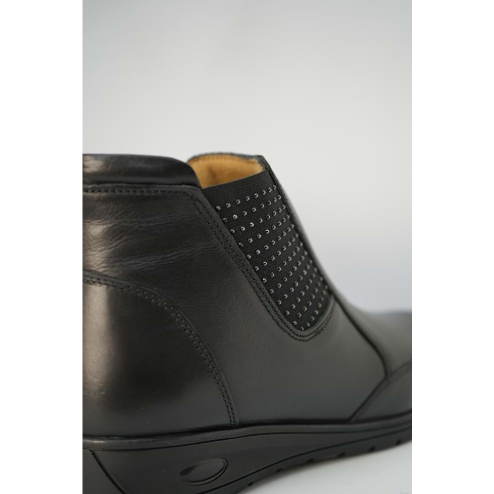 Kristal Dr.280 Tam Ortopedik Hakiki Deri Sıcak Astar Kadın Bot - Dr.280 - Siyah - 40