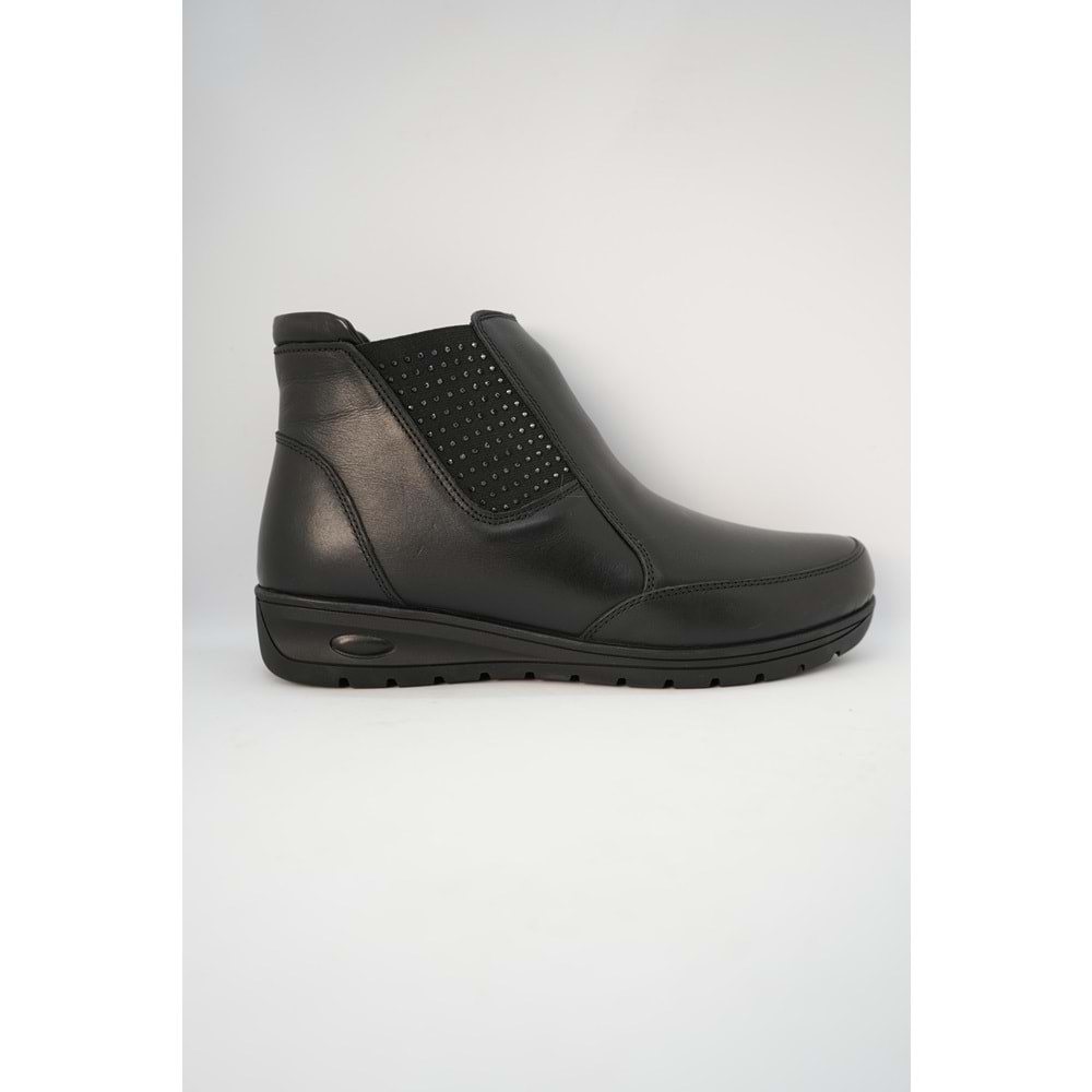 Kristal Dr.280 Tam Ortopedik Hakiki Deri Sıcak Astar Kadın Bot - Dr.280 - Siyah - 40