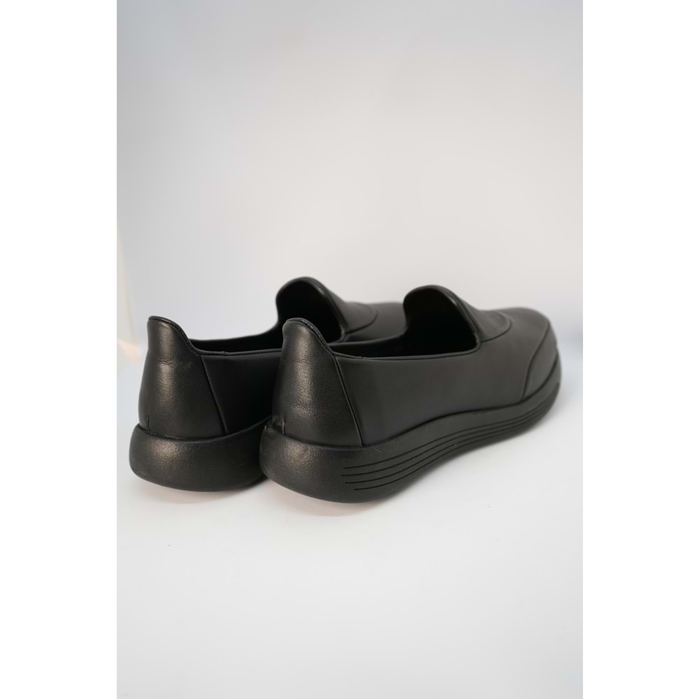 Forex Tam Ortopedik İçi Dışı Hakiki Deri Hafif Taban Kadın Ayakkabı - Siyah - 38