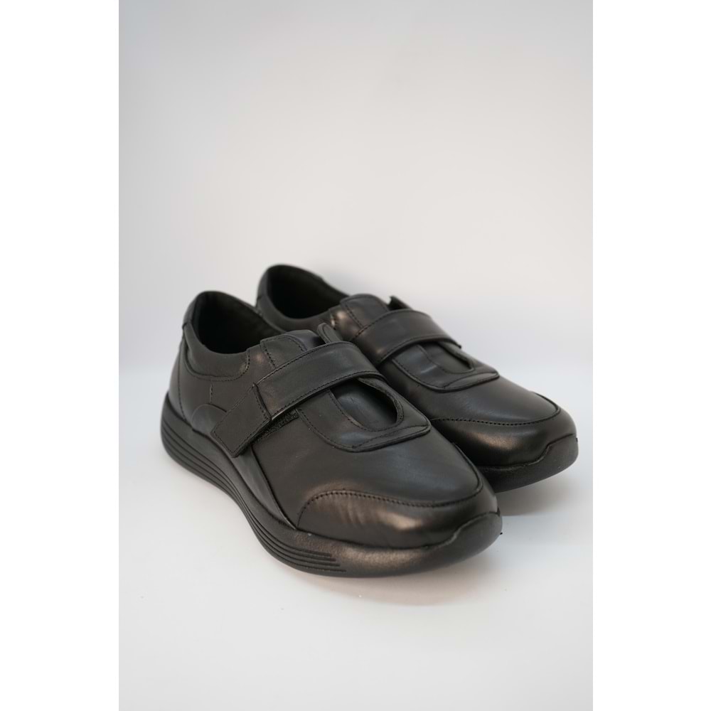 Forex Tam Ortopedik İçi Dışı Hakiki Deri Hafif Kadın Ayakkabı - Siyah - 40