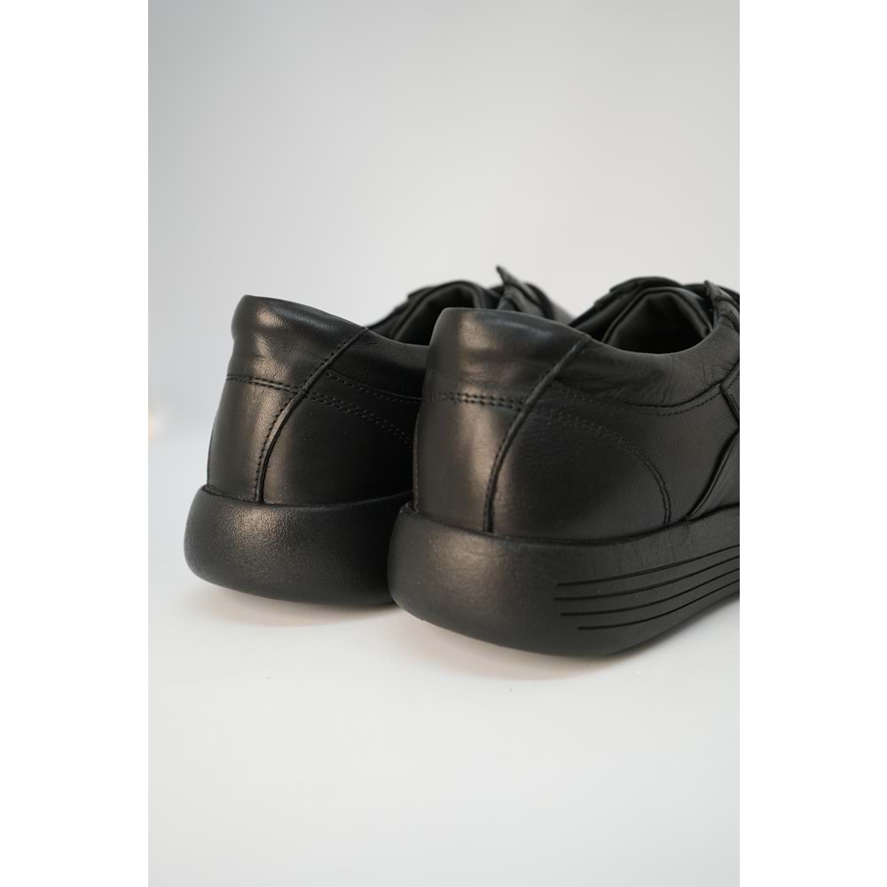 Forex Tam Ortopedik İçi Dışı Hakiki Deri Hafif Kadın Ayakkabı - Siyah - 40