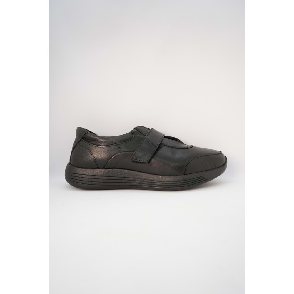 Forex Tam Ortopedik İçi Dışı Hakiki Deri Hafif Kadın Ayakkabı - Siyah - 40