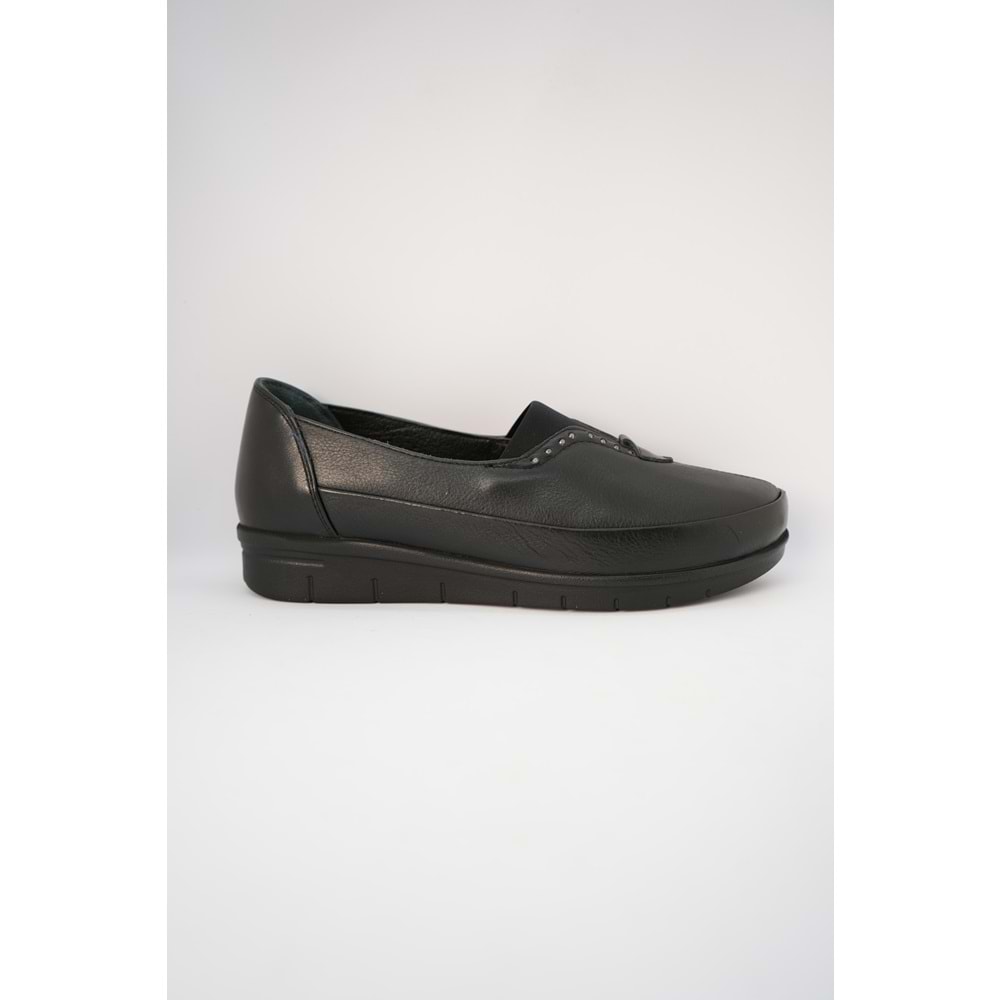 Kristal Mr.07 Tam Ortopedik İçi Dışı Hakiki Deri Kadın Ayakkabı - Siyah - 40