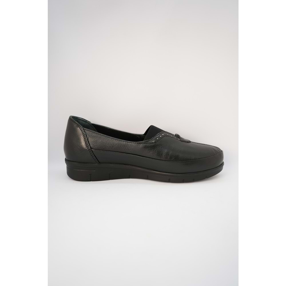 Kristal Mr.07 Tam Ortopedik İçi Dışı Hakiki Deri Kadın Ayakkabı - Siyah - 40