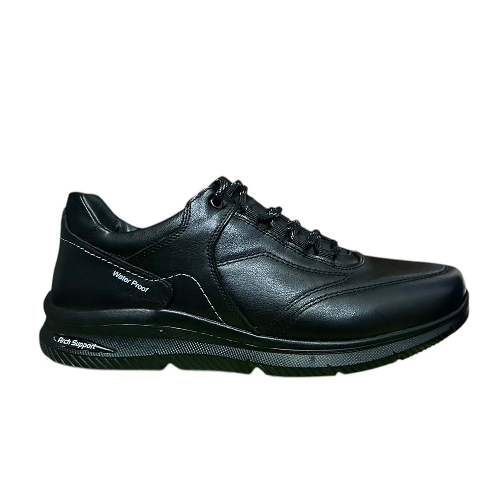 Forellı Proof Tam Ortopedik Hakiki Deri Su Geçirmez Erkek Ayakkabı - Siyah - 40