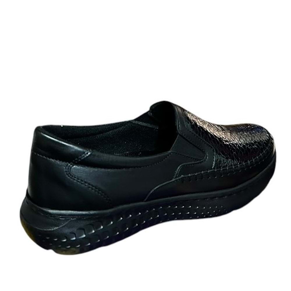 Kristal Dim.1212 Tam Ortopedik İçi Dışı Hakiki Deri Ekstra Hafif Rugan Kadın Ayakkabı - Siyah - 36