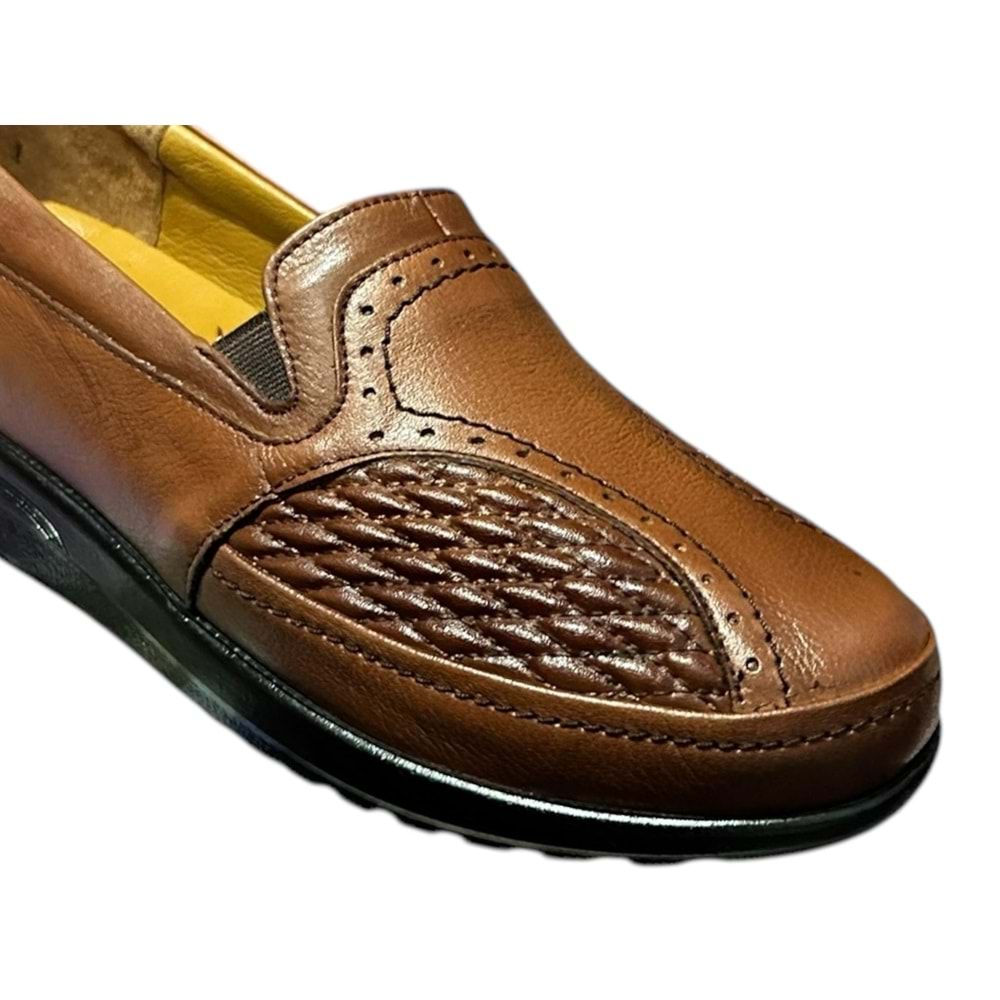 Kristal Mr.08 Tam Ortopedik İçi Dışı Hakiki Deri Kemik Çıkıntısı İçin Kadın Ayakkabı - Taba - 36