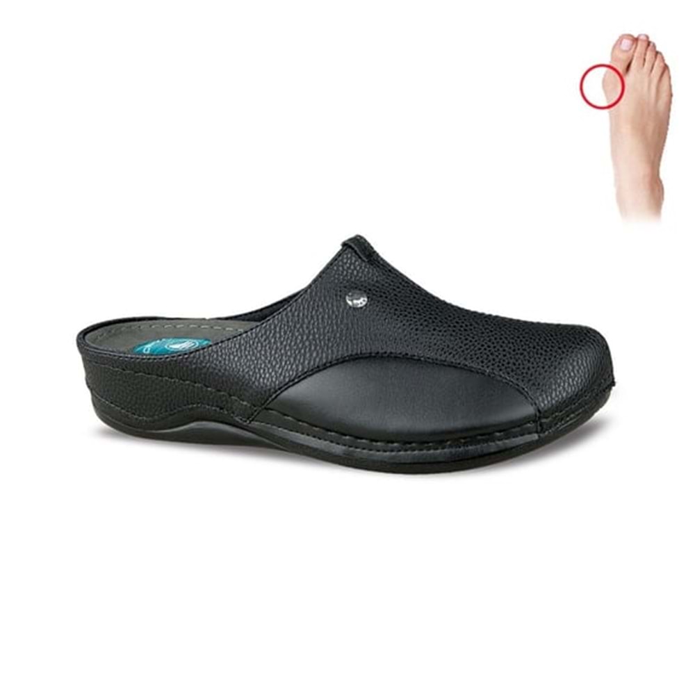 Ceyo 9946-24 Tam Ortopedik Kadın Terlik - Siyah - 35