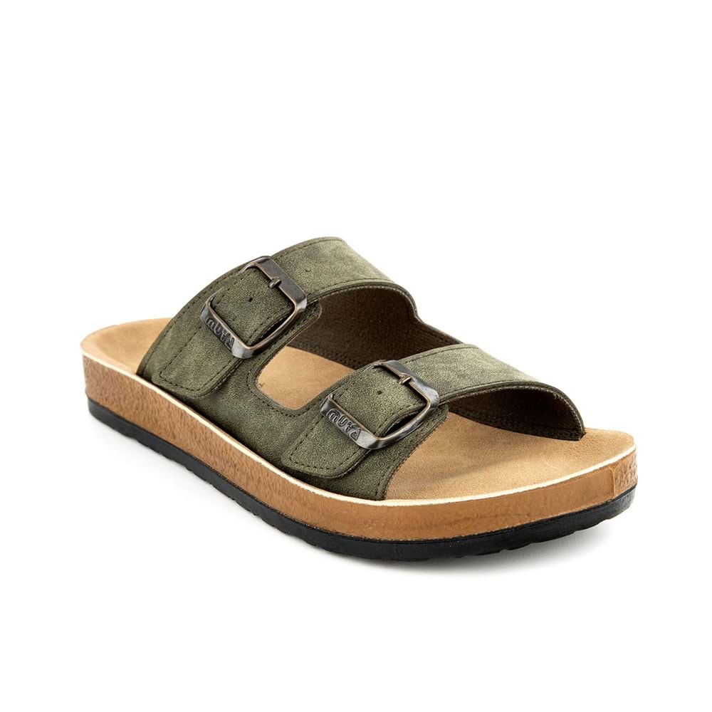 Muya Yuna Anatomik Kadın Terlik - Haki - 40