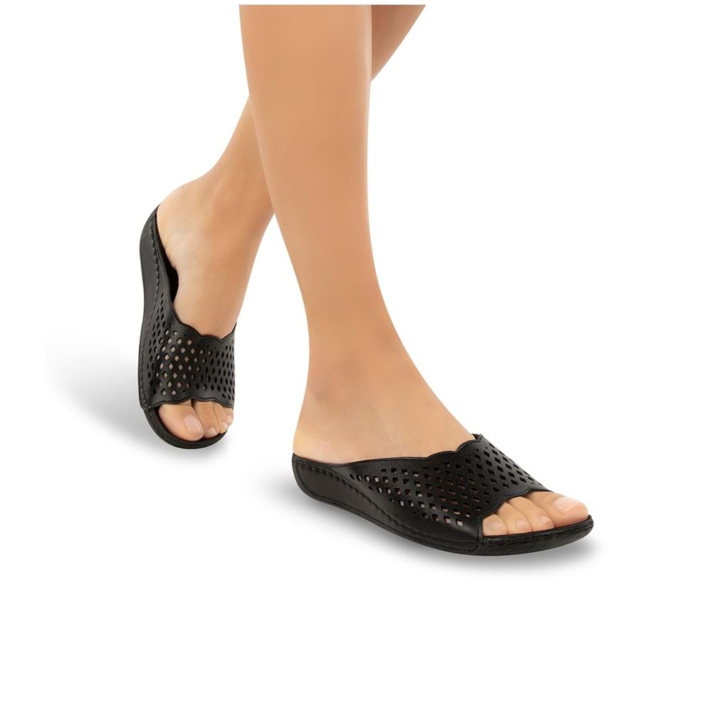 Muya Flynn Anatomik Tabanlı Kadın Terlik - Siyah - 40