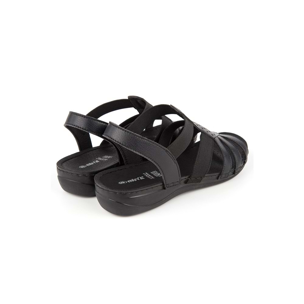 Muya Amanda Anatomik Tabanlı Kadın Sandalet - Siyah - 40