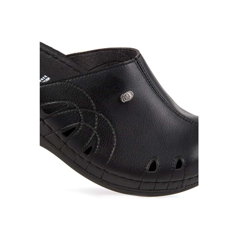 Muya Gola Anatomik Tabanlı Önü Kapalı Terlik - Siyah - 36