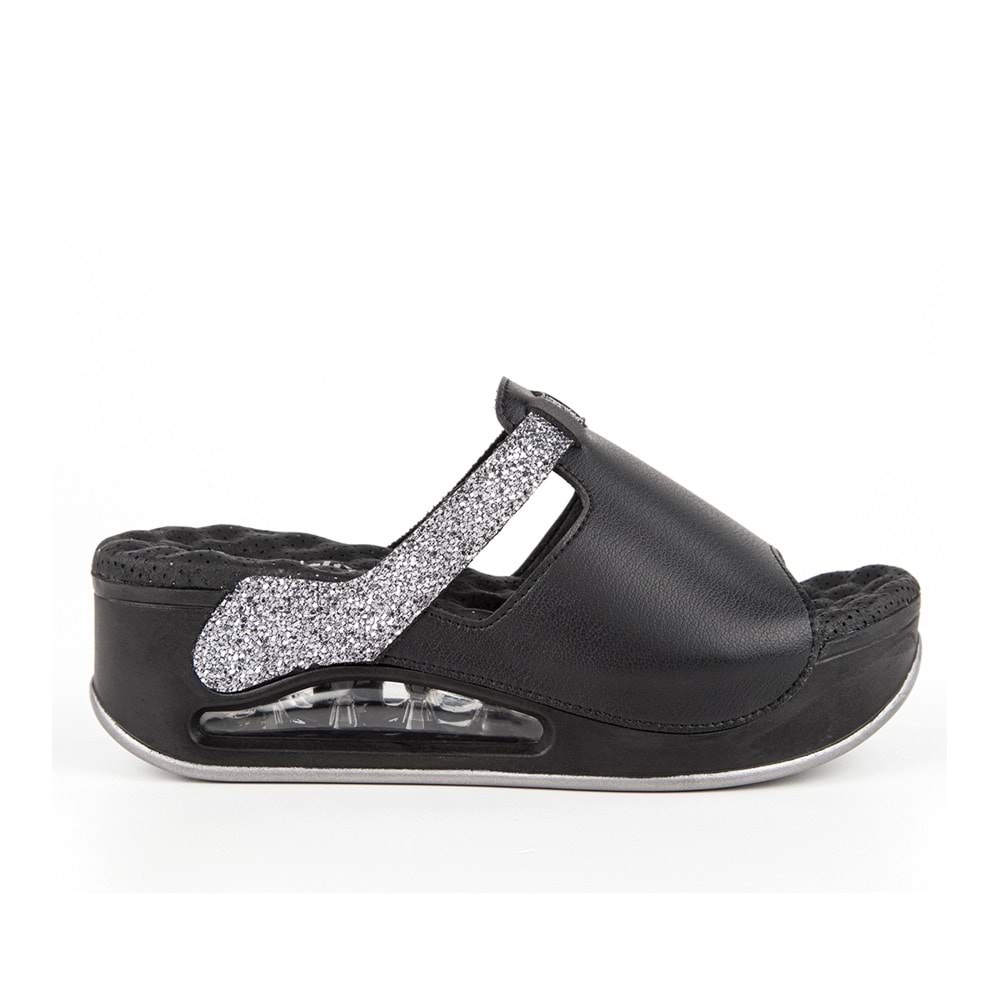 Muya Libra Airmax Tabanlı Kadın Terlik - Siyah - 36