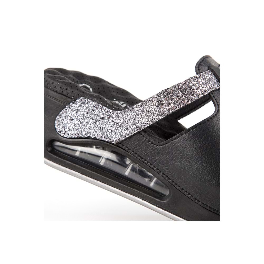 Muya Libra Airmax Tabanlı Kadın Terlik - Siyah - 36